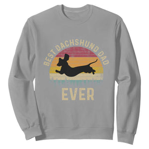 Dachshund Dog Dad Sweatshirt Vintage 60s 70s Retro Fathers Day Gift for Dog Lovers TS10 Sport Gray Print Your Wear