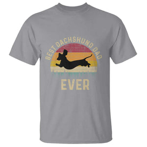 Dachshund Dog Dad T Shirt Vintage 60s 70s Retro Fathers Day Gift for Dog Lovers TS10 Sport Gray Print Your Wear