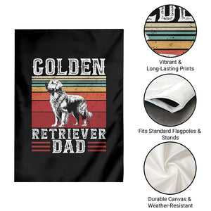 Retro Dog Golden Dad Garden Flag Fathers Day Gift for Dog Lovers Golden Retriever Dad TS10 Print Your Wear