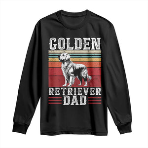 Retro Dog Golden Dad Long Sleeve Shirt Fathers Day Gift for Dog Lovers Golden Retriever Dad TS10 Black Print Your Wear
