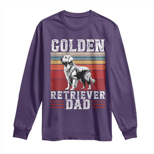 Retro Dog Golden Dad Long Sleeve Shirt Fathers Day Gift for Dog Lovers Golden Retriever Dad TS10 Purple Print Your Wear