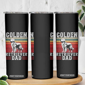 Retro Dog Golden Dad Skinny Tumbler Fathers Day Gift for Dog Lovers Golden Retriever Dad TS10 Print Your Wear