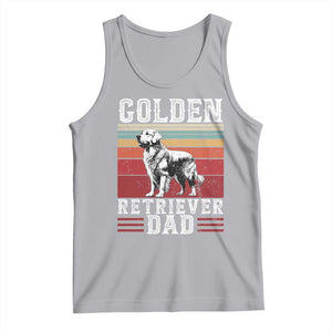 Retro Dog Golden Dad Tank Top Fathers Day Gift for Dog Lovers Golden Retriever Dad TS10 Athletic Heather Print Your Wear