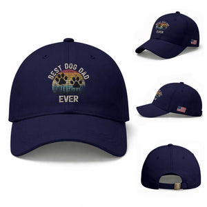 Best Dog Dad Ever Baseball Cap Fathers Day Gift for Dog Lovers TS10 Baseball Cap Universal Fit Dark Blue Print Your Wear