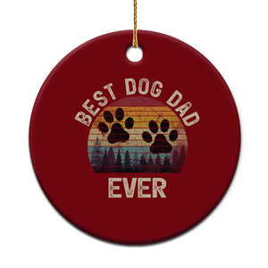 Best Dog Dad Ever Ceramic Ornament Fathers Day Gift for Dog Lovers TS10 1pc Red Print Your Wear