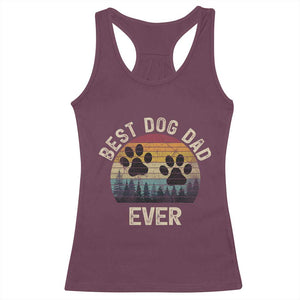 Best Dog Dad Ever Racerback Tank Top Fathers Day Gift for Dog Lovers TS10 Maroon Print Your Wear