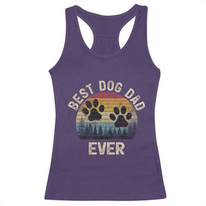 Best Dog Dad Ever Racerback Tank Top Fathers Day Gift for Dog Lovers TS10 Purple Print Your Wear