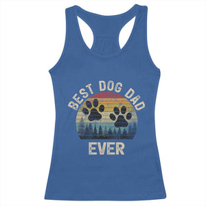 Best Dog Dad Ever Racerback Tank Top Fathers Day Gift for Dog Lovers TS10 Royal Blue Print Your Wear