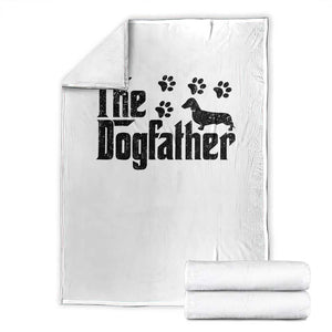 Dachshund Dog Dad Throw Blanket The Dogfather Fathers Day Gifts For Dog Lovers TS10 White Print Your Wear