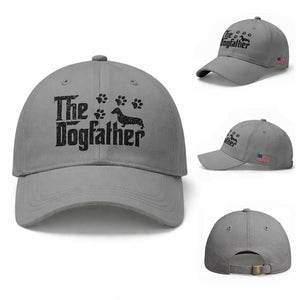 Dachshund Dog Dad Baseball Cap The Dogfather Fathers Day Gifts For Dog Lovers TS10 Baseball Cap Universal Fit Sport Gray Print Your Wear