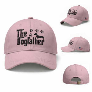 Dachshund Dog Dad Baseball Cap The Dogfather Fathers Day Gifts For Dog Lovers TS10 Baseball Cap Universal Fit Light Pink Print Your Wear