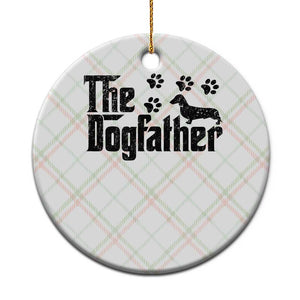 Dachshund Dog Dad Ceramic Ornament The Dogfather Fathers Day Gifts For Dog Lovers TS10 1pc Christmas Plaid Print Your Wear