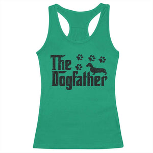 Dachshund Dog Dad Racerback Tank Top The Dogfather Fathers Day Gifts For Dog Lovers TS10 Irish Green Print Your Wear