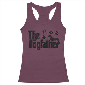 Dachshund Dog Dad Racerback Tank Top The Dogfather Fathers Day Gifts For Dog Lovers TS10 Maroon Print Your Wear