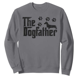 Dachshund Dog Dad Sweatshirt The Dogfather Fathers Day Gifts For Dog Lovers TS10 Charcoal Print Your Wear