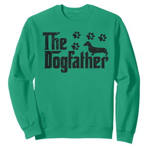 Dachshund Dog Dad Sweatshirt The Dogfather Fathers Day Gifts For Dog Lovers TS10 Irish Green Print Your Wear