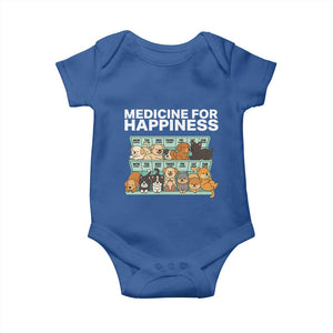 Funny Dog Lover Baby Onesie My Medicine For Happiness Called Cats Everyday TS10 Royal Blue Print Your Wear