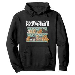Funny Dog Lover Hoodie My Medicine For Happiness Called Cats Everyday TS10 Black Print Your Wear
