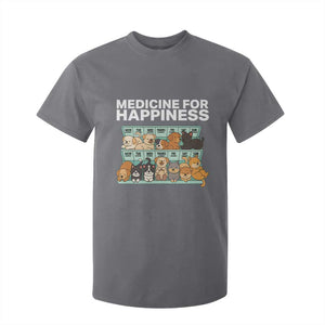 Funny Dog Lover T Shirt For Kid My Medicine For Happiness Called Cats Everyday TS10 Charcoal Print Your Wear