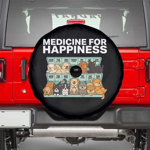 Funny Dog Lover Spare Tire Cover My Medicine For Happiness Called Cats Everyday TS10 Black Print Your Wear