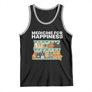 Funny Dog Lover Tank Top My Medicine For Happiness Called Cats Everyday TS10 Black Athletic Heather Print Your Wear