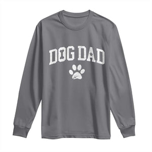 Retro Dog Dad Long Sleeve Shirt Distressed Fathers Day Gift for Dog Lovers TS10 Charcoal Print Your Wear
