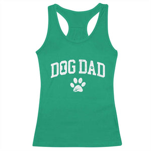 Retro Dog Dad Racerback Tank Top Distressed Fathers Day Gift for Dog Lovers TS10 Irish Green Print Your Wear
