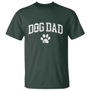 Retro Dog Dad T Shirt Distressed Fathers Day Gift for Dog Lovers TS10 Dark Forest Green Print Your Wear