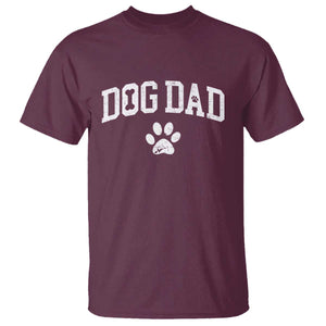 Retro Dog Dad T Shirt Distressed Fathers Day Gift for Dog Lovers TS10 Maroon Print Your Wear