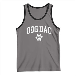 Retro Dog Dad Tank Top Distressed Fathers Day Gift for Dog Lovers TS10 Deep Heather Black Print Your Wear