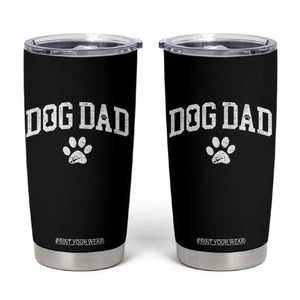 Retro Dog Dad Tumbler Cup Distressed Fathers Day Gift for Dog Lovers TS10 Black Print Your Wear