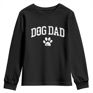 Retro Dog Dad Youth Sweatshirt Distressed Fathers Day Gift for Dog Lovers TS10 Black Print Your Wear