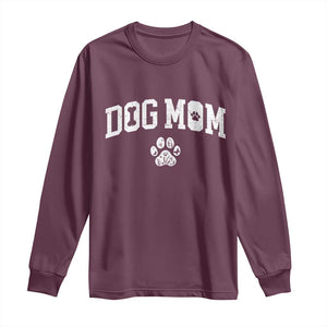 Dog Mom Long Sleeve Shirt Floral Fur Mama Gift For Her Mothers Day TS10 Maroon Print Your Wear