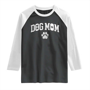 Dog Mom Raglan Shirt Floral Fur Mama Gift For Her Mothers Day TS10 Black White Print Your Wear