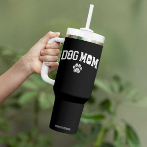 Dog Mom Tumbler With Handle Floral Fur Mama Gift For Her Mothers Day TS10 Print Your Wear