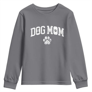 Dog Mom Youth Sweatshirt Floral Fur Mama Gift For Her Mothers Day TS10 Charcoal Print Your Wear