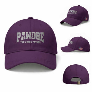 Pawdre The Dog Father Baseball Cap Dog Dad Christmas Fathers Day TS10 Baseball Cap Universal Fit Purple Print Your Wear