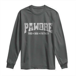 Pawdre The Dog Father Long Sleeve Shirt Dog Dad Christmas Fathers Day TS10 Dark Heather Print Your Wear