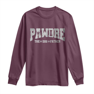 Pawdre The Dog Father Long Sleeve Shirt Dog Dad Christmas Fathers Day TS10 Maroon Print Your Wear