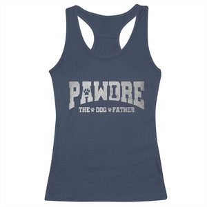 Pawdre The Dog Father Racerback Tank Top Dog Dad Christmas Fathers Day TS10 Navy Print Your Wear