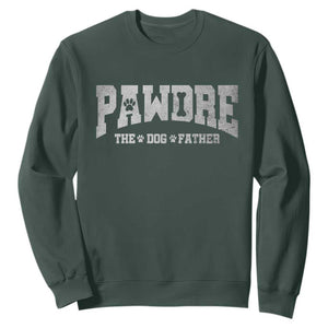 Pawdre The Dog Father Sweatshirt Dog Dad Christmas Fathers Day TS10 Dark Forest Green Print Your Wear