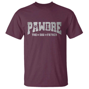 Pawdre The Dog Father T Shirt Dog Dad Christmas Fathers Day TS10 Maroon Print Your Wear