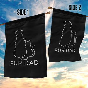 Fur Dad Garden Flag Pet Lover Cat Dog Dad Funny Fathers Day TS10 Print Your Wear
