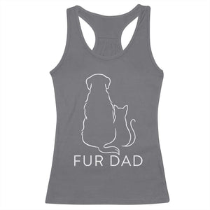 Fur Dad Racerback Tank Top Pet Lover Cat Dog Dad Funny Fathers Day TS10 Charcoal Print Your Wear