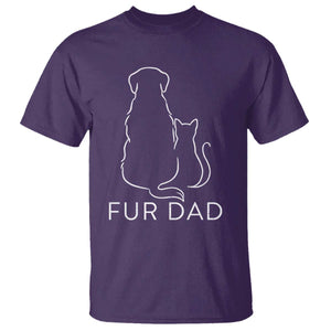 Fur Dad T Shirt Pet Lover Cat Dog Dad Funny Fathers Day TS10 Purple Print Your Wear