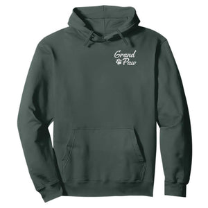 Grandpaw Hoodie Best Dog Grandpa Fathers Day Gift From Dog TS10 Dark Forest Green Print Your Wear