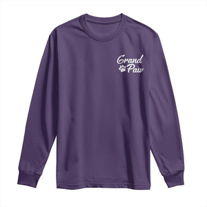 Grandpaw Long Sleeve Shirt Best Dog Grandpa Fathers Day Gift From Dog TS10 Purple Print Your Wear