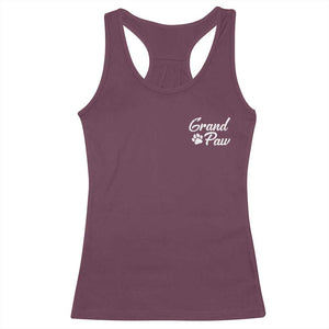 Grandpaw Racerback Tank Top Best Dog Grandpa Fathers Day Gift From Dog TS10 Maroon Print Your Wear