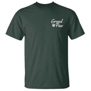 Grandpaw T Shirt Best Dog Grandpa Fathers Day Gift From Dog TS10 Dark Forest Green Print Your Wear