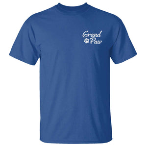 Grandpaw T Shirt Best Dog Grandpa Fathers Day Gift From Dog TS10 Royal Blue Print Your Wear